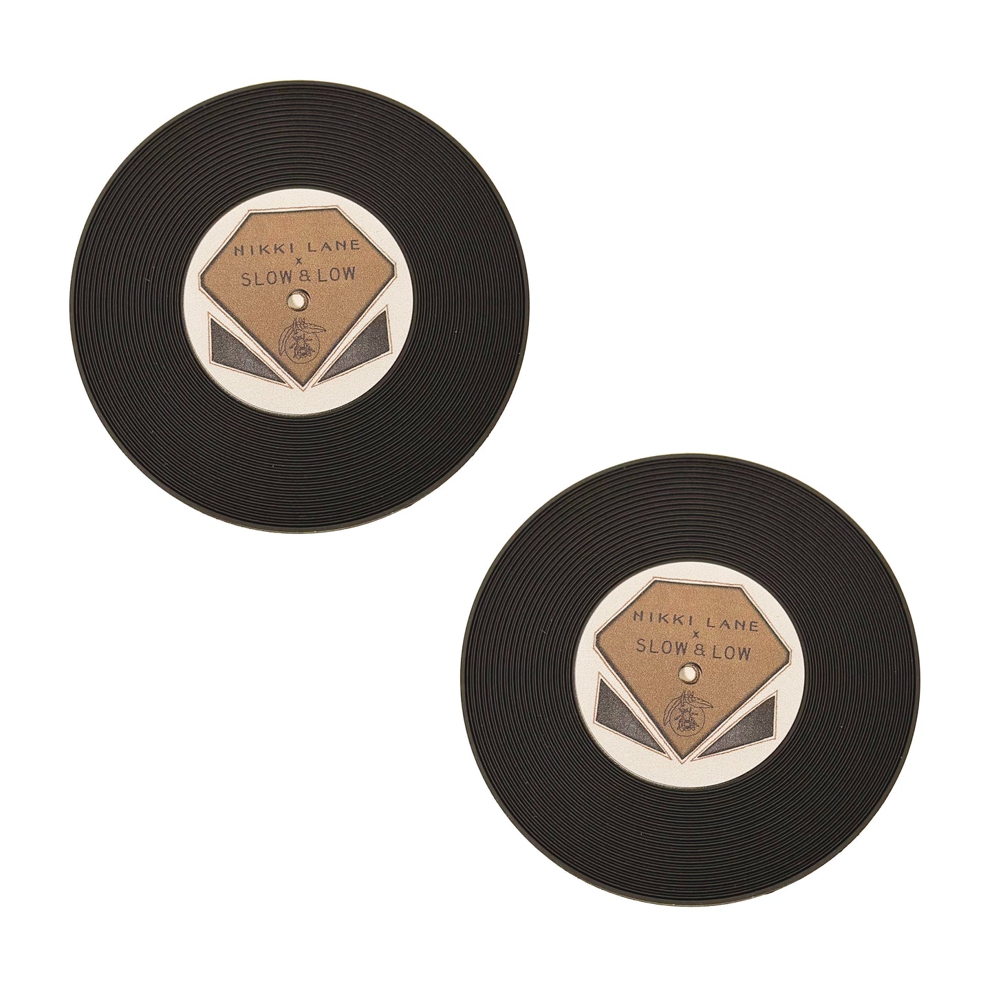 Slow & Low x Nikki Lane Diamond Record Coasters