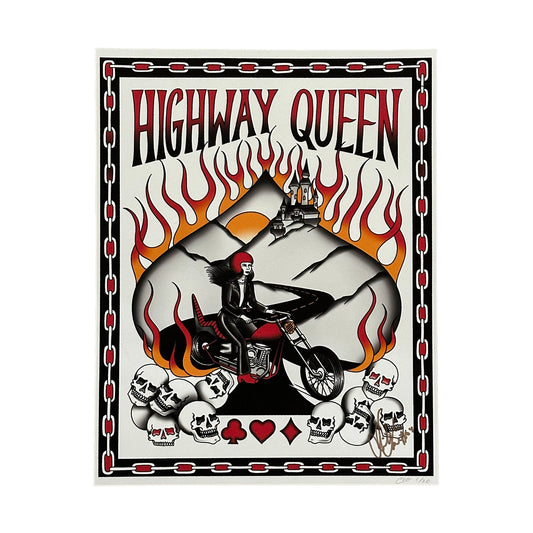LIMITED EDITION Signed Flaming Highway Queen Print