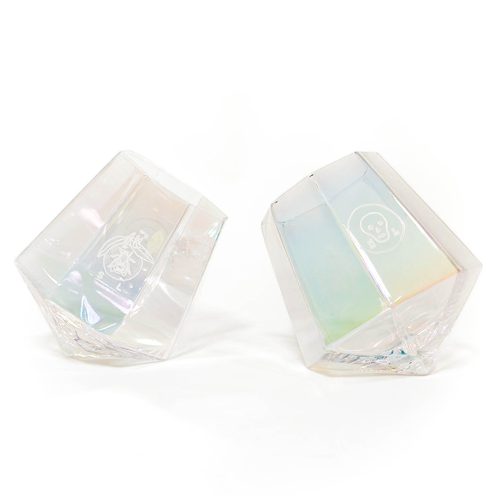 Slow & Low x Nikki Lane Iridescent Diamond Cocktail Glasses